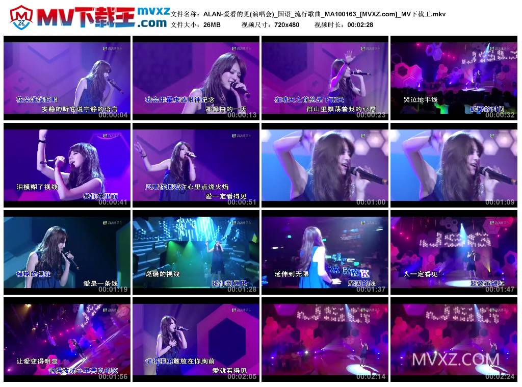 ALAN-爱看的见(演唱会)_国语_流行歌曲_MA100163